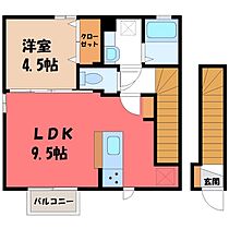 栃木県栃木市片柳町4丁目（賃貸アパート1LDK・2階・39.09㎡） その2