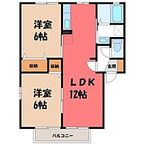 ハイツボナール II  ｜ 栃木県小山市若木町2丁目（賃貸アパート2LDK・1階・51.69㎡） その2