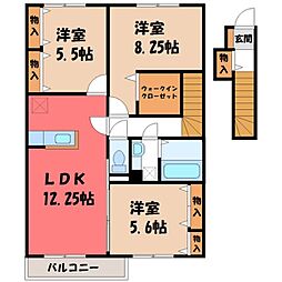 グラン・シャリオC 3LDKの間取図画像