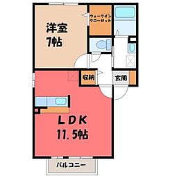 プロシードG 1LDKの間取図画像