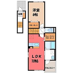 ソフィア 1LDKの間取図画像