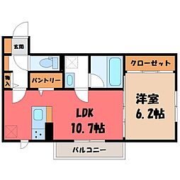 JR水戸線 小田林駅 徒歩16分 2階/-
