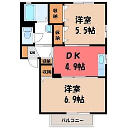 JR東北本線 小山駅 バス13分 小松グリーンタウン下車 徒歩5分 1階/-
