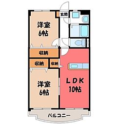 LILIACOURT 2LDKの間取図画像