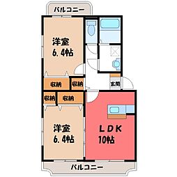 ユーミーリオプレット1 2LDKの間取図画像