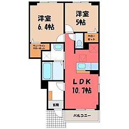 グレース辰の木 2LDKの間取図画像