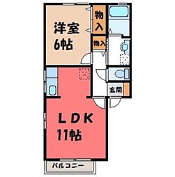 ラフォーレ 1LDKの間取図画像