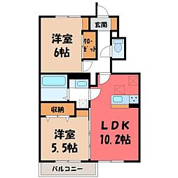 フラーゼ 2LDKの間取図画像