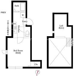 ジャスミンテラス五反野 3階1Kの間取り