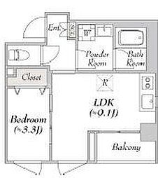 LUMIEC KITASENJU（ルミーク北千住） 4階1LDKの間取り