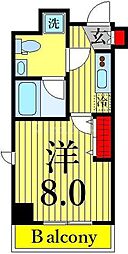 ルフレ　イムーブル北千住 3階1Kの間取り