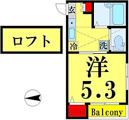 ソイ・メゾン梅田 2階1Kの間取り