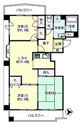 メゾン・リヴァーベル 7階3LDKの間取り