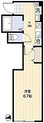 エクセラン舎人I 1階1Kの間取り