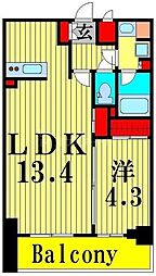 ＯＲＳＵＳ　ＵＭＥＪＩＭＡ 2階1LDKの間取り