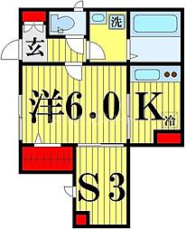ｐｅｔｉｔｔｒｏｕ 1階1SKの間取り