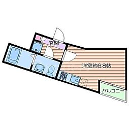 Ｗｅｌｌ−ｂｅｉｎｇ北千住 2階ワンルームの間取り