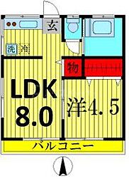 ＮＥＷ　ＬＥＡＦ 1階1LDKの間取り