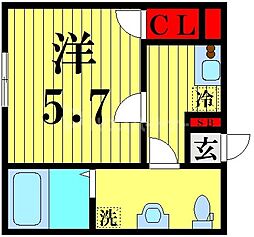 Ambition古千谷本町 3階1Kの間取り