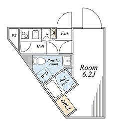 オークノワール綾瀬 1402 4階ワンルームの間取り