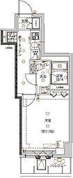ユリカロゼ五反野III 1Kの間取図画像