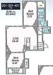 Clavius ZEH 2LDKの間取図画像