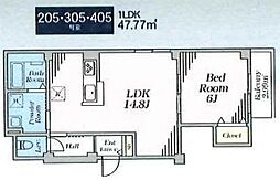 Clavius ZEH 1LDKの間取図画像