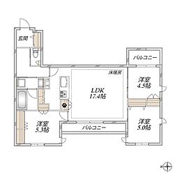 Gracefeel Ayase 3LDKの間取図画像