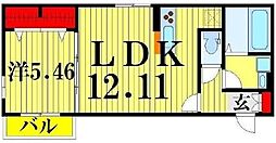 Claire10 1LDKの間取図画像