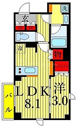 デュオステージ北千住2 1LDKの間取図画像