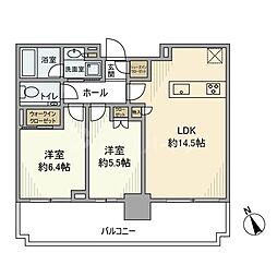 アトラス北千住 2LDKの間取図画像