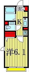 さくらガーデン 1Kの間取図画像