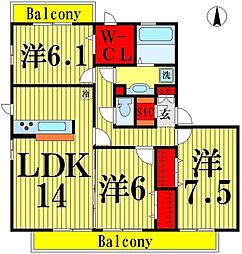 KAHLUA 3LDKの間取図画像