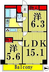 RoyalKJ 2LDKの間取図画像
