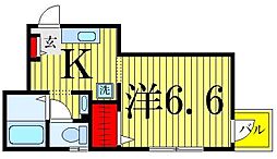 グレイスA 1Kの間取図画像