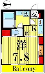 リブリ・コルージャ 1Kの間取図画像