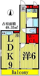 エクセレンス 1LDKの間取図画像