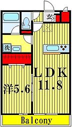 リブリ・アージュドール 1LDKの間取図画像