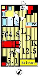 エス-レジデンス北千住reiz 2LDKの間取図画像