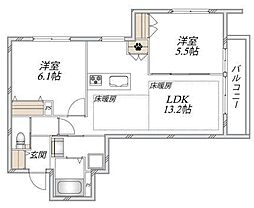 Aoto NANA 2LDKの間取図画像