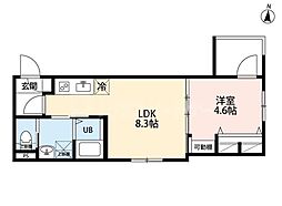 CASA・K 足立 1LDKの間取図画像