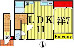 セピアコート 1LDKの間取図画像