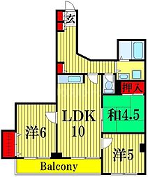 大師グリーンプラザ 3LDKの間取図画像