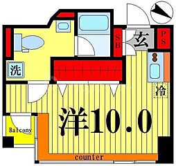 アイフォート千住曙町 ワンルームの間取図画像