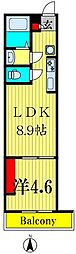 メゾン・ドゥ・アッシュ六町 1LDKの間取図画像