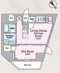 ラグゼナ北千住II 1LDKの間取図画像