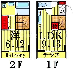 さくら郷 1LDKの間取図画像