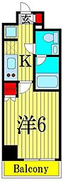 リヴシティ綾瀬WEST 1Kの間取図画像