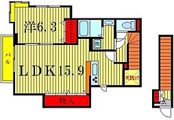 日比谷パティオ 1LDKの間取図画像