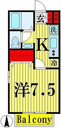 ステラ 1Kの間取図画像